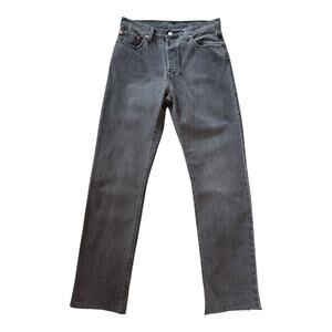 Vintage Levi's 501 Men's Black Denim‎ Jeans W28 L32 Straight Fit